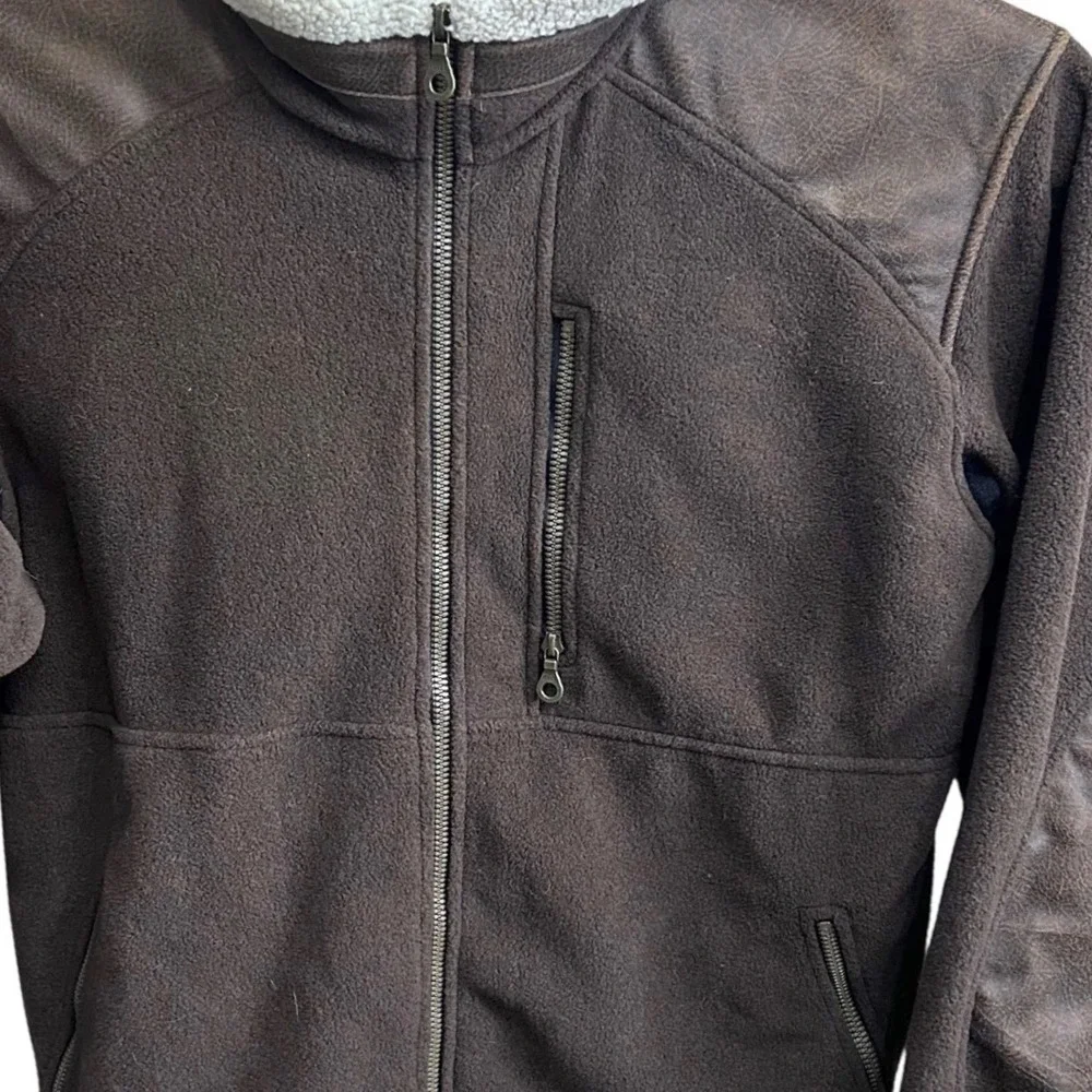 Kuhl Mens Brown Fleece Sherpa Lined‎ Full Zip Jacket Sz. XL Alpenwurxs